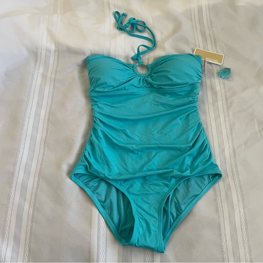 Michael Michael Kors Turquoise One Piece Swimsuit Size 10 NWT